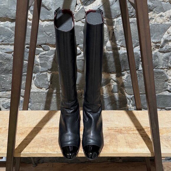 Chanel 2007 Black Cut Out Gladiator Riding Boots - Picture 3 of 15